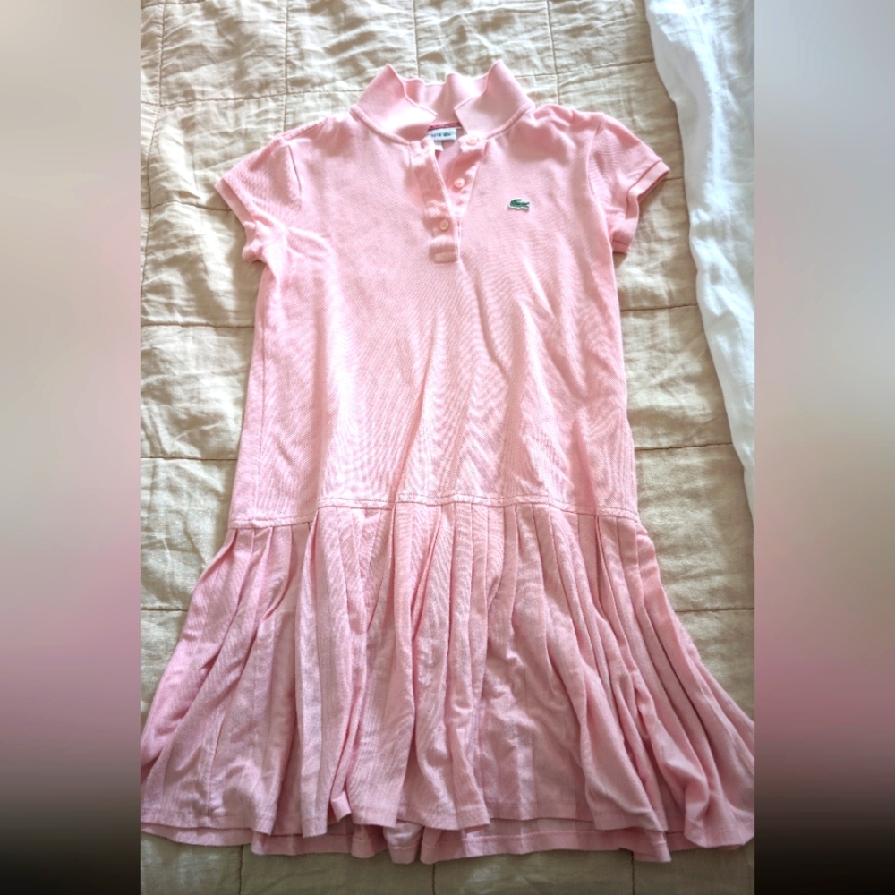 Lacoste Kids Light Pink Polo Dress